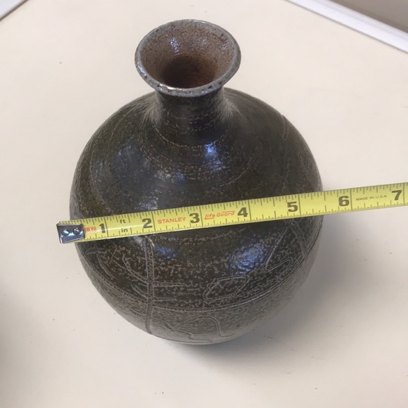 Studio Pottery Salt Glaze SB‎ Signed Vase - Picture 6 of 7